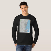 ヴィンテージ四日市日本の地図1945 Tシャツ (正面フル)