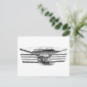 ヴィンテージ四羽飛んでいる機 ポストカード (スタンド正面)