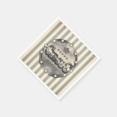 ヴィンテージ回ストライプの路ストライプパーティーイベントカスタム スタンダードカクテルナプキン (角)