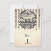 ヴィンテージ回ストライプの路ストライプパーティー表番号 招待状 (正面)