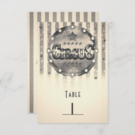 ヴィンテージ回ストライプの路ストライプパーティー表番号 招待状 (正面/裏面)