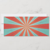 ヴィンテージ回路カーニバルチケットフォト誕生日 招待状 (裏面)