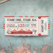 ヴィンテージ回路カーニバルチケット誕生日 招待状