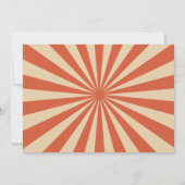 ヴィンテージ回路カーニバルパーティー誕生日写真 招待状 (裏面)