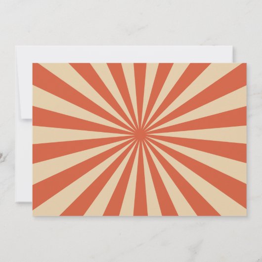 ヴィンテージ回路カーニバルパーティー誕生日写真 招待状 (裏面)