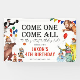 ヴィンテージ回路カーニバルフェスティバルキッド誕生日 横断幕