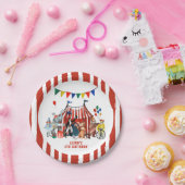 ヴィンテージ回路カーニバルフェスティバルショーキッド誕生日 ペーパープレート (パーティー)