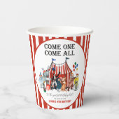 ヴィンテージ回路カーニバルフェスティバルショーキッド誕生日 紙コップ (裏面)