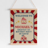 ヴィンテージ回路カーニバル誕生日ウェルカムサイン ポスター