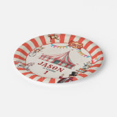 ヴィンテージ回路カーニバル誕生日プレート ペーパープレート (アングル)