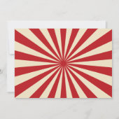 ヴィンテージ回路カーニバル誕生日写真 招待状 (裏面)