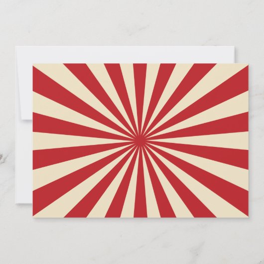 ヴィンテージ回路カーニバル誕生日写真 招待状 (裏面)