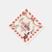 ヴィンテージ回路カーニバル誕生日紙ナプキン スタンダードカクテルナプキン (角)