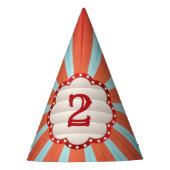 ヴィンテージ回路カーニバル誕生日 パーティーハット (正面)