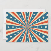 ヴィンテージ回路パーティーカーニバルパーティー誕生日写真 招待状 (裏面)