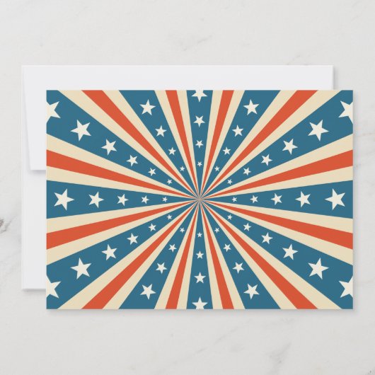 ヴィンテージ回路パーティーカーニバルパーティー誕生日写真 招待状 (裏面)