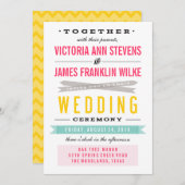 ヴィンテージ回路結婚式招待状 招待状 (正面/裏面)