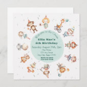 ヴィンテージ回路誕生日招待状 招待状 (正面/裏面)