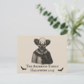 ヴィンテージ回路 | カーニバル幽霊のよく出るテーマハロウィーン ポストカード (スタンド正面)