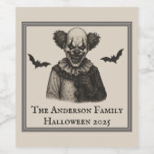 ヴィンテージ回路 | カーニバル幽霊のよく出るテーマハロウィーン ワインラベル (シングルラベル)