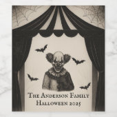 ヴィンテージ回路 | カーニバル幽霊のよく出るテーマハロウィーン ワインラベル (シングルラベル)