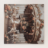 ヴィンテージ回転木馬とバラ ジグソーパズル (横)