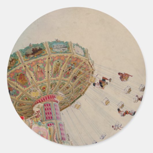 ヴィンテージ回転木馬インパリ ラウンドシール (正面)