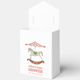 ヴィンテージ回転木馬カーニバルサーカス赤ちゃんシャワー フェイバーボックス