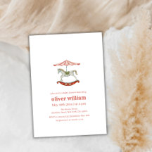 ヴィンテージ回転木馬カーニバルサーカス赤ちゃんシャワー