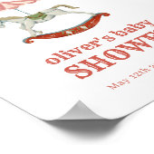 ヴィンテージ回転木馬カーニバルベビーシャワーウェルカム ポスター (角)