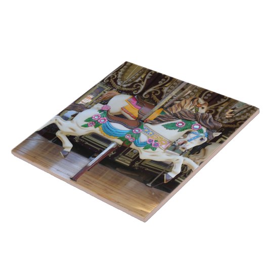 ヴィンテージ回転木馬馬ギャロッピング タイル (側面)