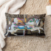 ヴィンテージ回転木馬馬ギャロッピング ランバークッション (ブランケット)