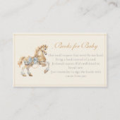 ヴィンテージ回転木馬馬書籍ベビー エンクロージャーカード (正面)