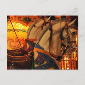 ヴィンテージ回転木馬馬 ポストカード