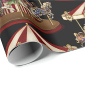 ヴィンテージ回転木馬 ラッピングペーパー (ロールコーナー)