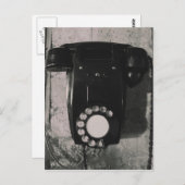 ヴィンテージ回転電話撮影プリント。 ポストカード (正面/裏面)