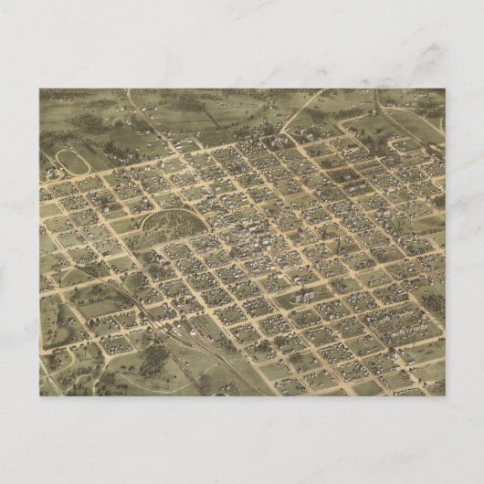 ヴィンテージ図コロンビアSCの地図(1872) ポストカード (正面)