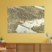 ヴィンテージ図ジャクソンビルFL (1893) キャンバスプリント (インサイチュ (リビング))