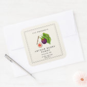 ヴィンテージ図ジャムJARラベルを保持 スクエアシール (封筒)