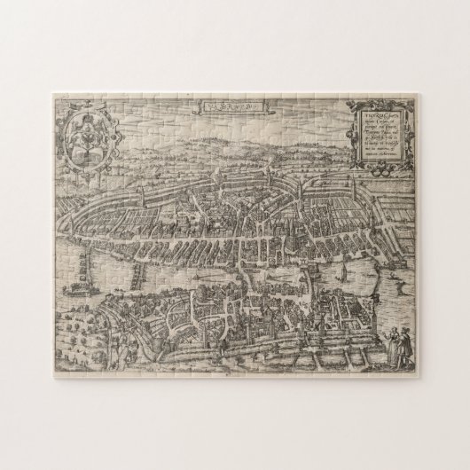 ヴィンテージ図地図(1581年) ジグソーパズル (横)