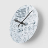 ヴィンテージ図形 ラウンド壁時計 (傾斜)