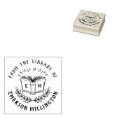 ヴィンテージ図書および図書館の支店 ラバースタンプ (押印)