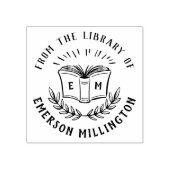 ヴィンテージ図書および図書館の支店 ラバースタンプ (インプリント)