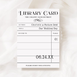ヴィンテージ図書カード結婚の護衛カード