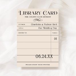 ヴィンテージ図書カード結婚の護衛カード