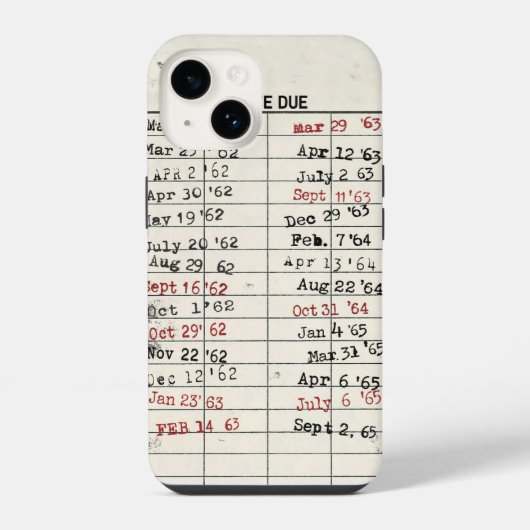 ヴィンテージ図書カード iPhoneケース (裏面)