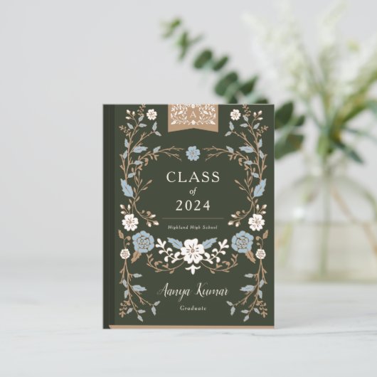 ヴィンテージ図書卒業写真のお知らせ 案内ポストカード (スタンド正面)