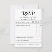 ヴィンテージ図書台帳結婚式RSVPカード 出欠カード (正面)