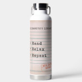 ヴィンテージ図書台本愛書本虫 ウォーターボトル (正面)