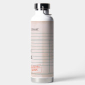 ヴィンテージ図書台本愛書本虫 ウォーターボトル (左面)